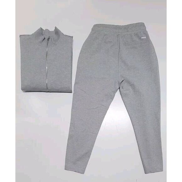 Belier Women's Gray Sweat Suit Rayon Nylon‎ Spandex Blend Luxury Size Medium - Picture 1 of 11